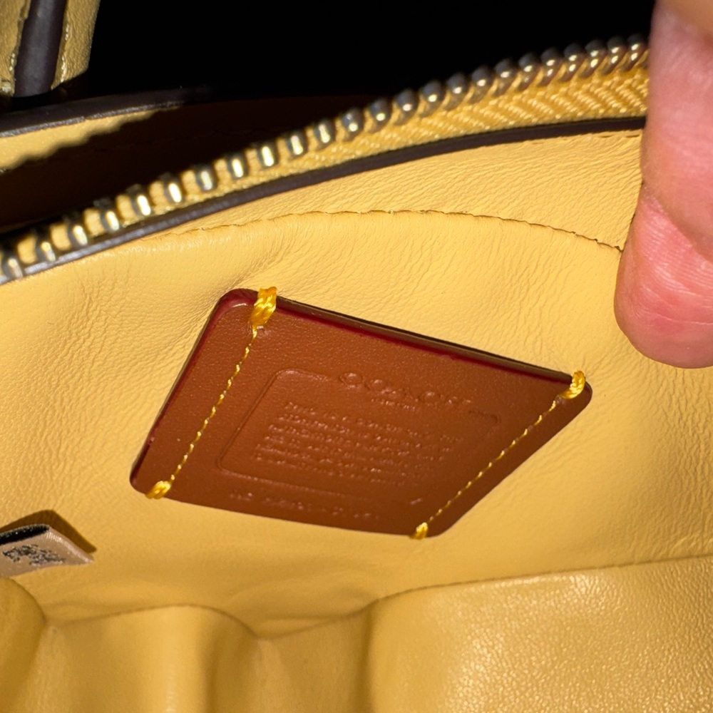 Coach Rexy Bag 🦖 CT924 in Vanilla/Light Yellow RARE COLOR NWOT - Picture 8 of 8